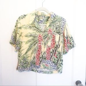 Tommy Bahama Cropped Hawaiian Shirt Size S